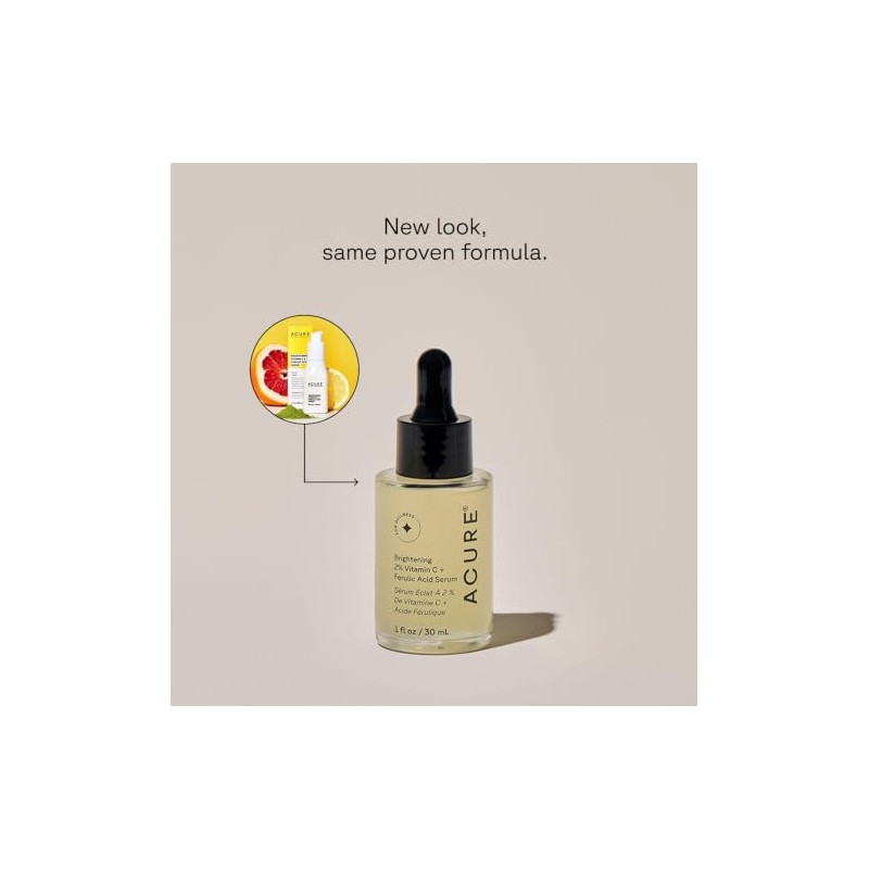 Acure | Serum iluminador de Vitamina C & Ácido Ferúlico