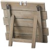 Wooden Wreath Stand with Hooks , browns