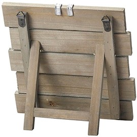 Wooden Wreath Stand with Hooks , browns