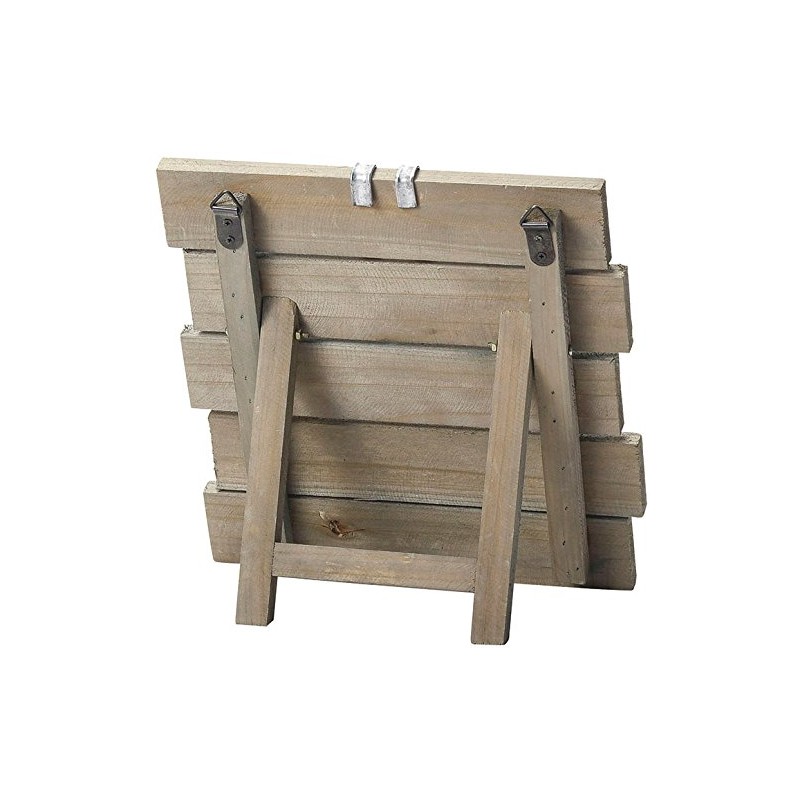 Wooden Wreath Stand with Hooks , browns