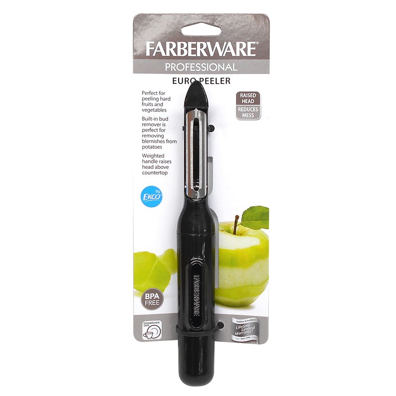 Farberware 53963 Pelador Euro con Mango de Acero Inoxidable Professional,