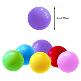 Hotusi 60 Pcs Chinese Checkers Marbles Balls in 6 Colors,14mm Game Replacement Balls for Marble Run, Marbles Game Home Decoration