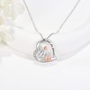ONEFINITY Chicken Necklace 925 Sterling Silver Hen and Child Pendant