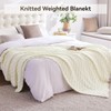 Wellfeel Knitted Weighted Blanket for Adult, No Beads Heavy Blanket