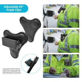 CAMMHD Body Camera Magnet Mount, Support 45° Angle Adjustable for Body Camera, 6 Strong Magnets, Universal Magnetic Suction Clip for All Model Body Cameras
