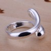 LZD 925 Sterling Silver Drops Plain Band Ring Size 8