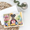 Caroline's Treasures DAC6893GCA7P Decorating Easter Schnauzer Greeting Cards Pack of