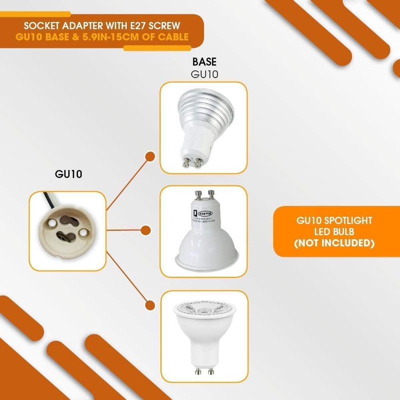 Luxury LED Lighting Light Socket Bulb Extender for E26 E27