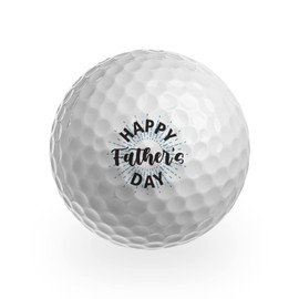 DV DESIGN 3 x Golf Balls - Happy Father's Day Joke Funny No 1 Golfing Golfer Fan Club Sport Father Daddy Best Dad Ever Men Boys Ball Gift #GB0037