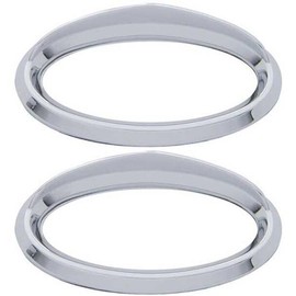 Technical Precision Replacement for Peterbilt 367 Year 2016 Chrome Acc Door Emblem Bezel W/Visor
