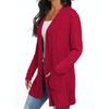 QIXING Womens Cardigans with Pocket Lightweight Long Sleeve Open Front