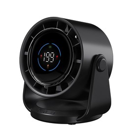 TZXVBW High Speed Desktop Fan with Digital Display, Wall/Seat Mounted, Spiral (black)