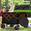 Collapsible Wagon with Wheels, 400LBS Wagons Carts Foldable, Beach Carts