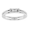 Silpada 'Baguette Stack' Cubic Zirconia Ring in Sterling Silver, Size