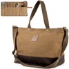 OneTigris Waxed Canvas Tool Tote Bag with Removable Tool Roll