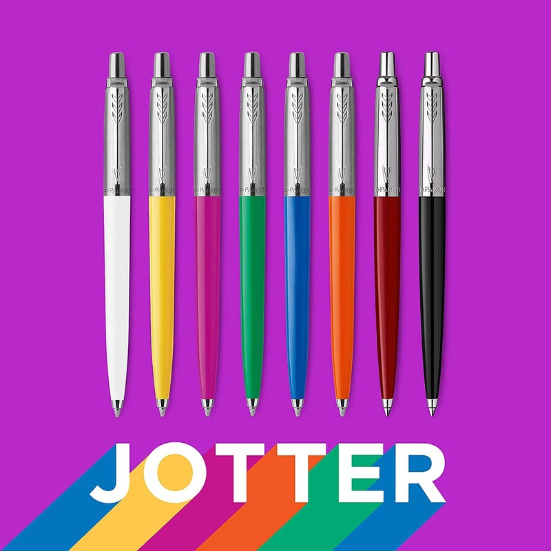 PARKER Jotter Original ballpoint pen, white and steel color, Line