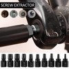 10Counts Screw Extractor Kit Alloy Steel Damaged Screw Remover Set