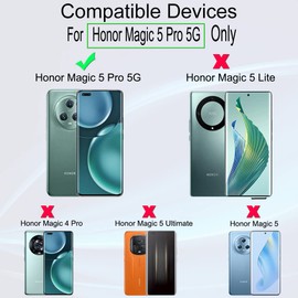 Ibywind Screen Protector for Honor Magic 5 Pro 5G (6.81 Inch), with 2 Flexible TPU Film, with 1 Metal Camera Protection [99.9% HD Clear, Case-Friendly, No Bubbles]
