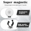 Magnetic Hook Round Base Magnet Fastener with Steel Clip Chrome