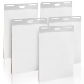 5-Pack of Premium Self-Stick Easel Pads - 25 x 30 Inches, 30 Sheets Per Pad - Thick Paper, Strong Staples, Sticky Easel Poster Chart Pads to Post on Walls - By IMPRESA