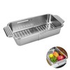 LUEXBOX Expandable Dish Drying Rack Over The Sink, Stainless Steel