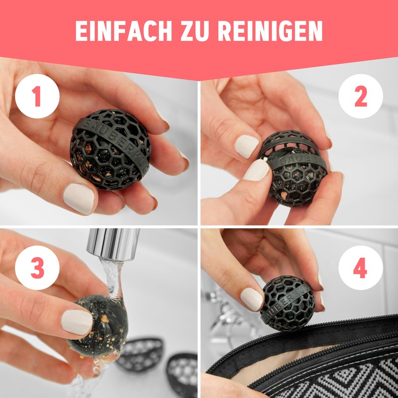 Sauberkugel - The clever way of cleaning bags, backpacks and