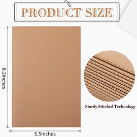 Sabary 72 Pack Kraft Paper Notebook Journals 5.5 Inch x 8.3 Inch A5 Notebook in Bulk Softcover Ruled for Writing Sketch Travel Journal with 60 Pages 30 Sheets(Brown,Unlined)