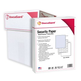 DocuGard Advanced Blue Multi-Purpose Security Paper, 7 Features, 8.5 x 11 Inches, 24 lb, 2500 Sheets (04546C)