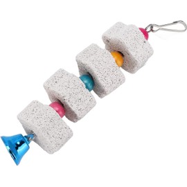 White Bird Beak Grinding Stone Bird Chewing Toys Bird Beak Grinding Stone for Parrots Hamsters and Other Small Animals Small in Size and Light in Weight,Bird Toys,Pet Supplies ﻿