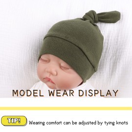 Bamery Newborn Hospital Hat Organic Cotton Baby Hat 0-12 Months Preemie Infant Boy Girl Beanie Cap 4-Pack (4pack-c, 0-3 Months)