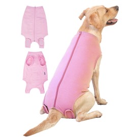 Dog Surgery Recovery Suit - After Spay, Abdominal Wounds Post Surgical Recovery, Anti Licking Breathable Dog Onesies for Small, Medium & Large Pet, Alternative Bandages Cone E-Collar