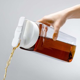 Iwasaki Industry K-1291 W Cold Water Bottle Smart Pitcher, Slim 0.7 gal (2.1 L), White, Can Be Placed Vertically, Horizontally, Fits In Door Pockets, Hot Water, Wide Mouth, Lightweight, Width 4.6 x