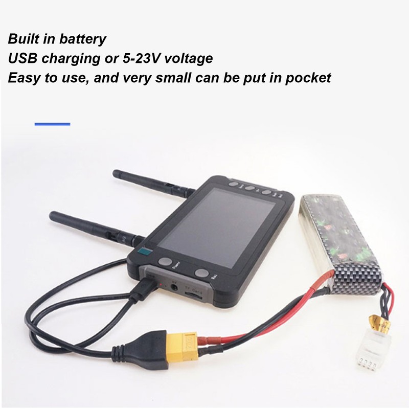 For FPV Receiver Monitor 4.3 Inch 5.8GHz 40CH DVR Function