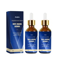 Liquid anti-aging essence, anti-aging and firming face, promoting skin collagen production, reducing fine lines and wrinkles, radiating youth and luster, natural and non irritating (2pcs/2.01floz)