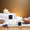 Galepromot 2 Pcs Black Clear Empty Glass Essential Oil Roller