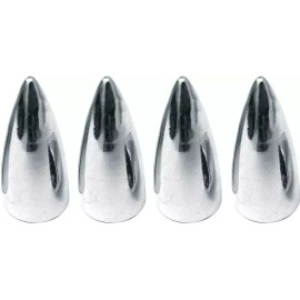 GCC Car Semi Truck Motorcycle Chrome Bullet Head Tip Valve Stem Tire Caps Set of 4