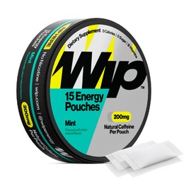 LF*GO! WIP Energy Pouches | 200mg Natural Caffeine | Vitamins and Minerals | Mint | 15 Pouches Per Can | 1 Can