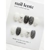 Black Ribbon Nail ★ Star Spangle Point ★ Handmade Nail