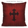 WONDERTIFY Cross Black Cushion Cover Medieval Gothic Decorative Throw Pillow