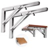 Pack of 2 Stainless Steel Folding Console Heavy Duty Shelf
