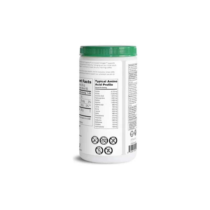 Organika Colágeno Hidrolizado Péptidos 1kg Sin Sabor