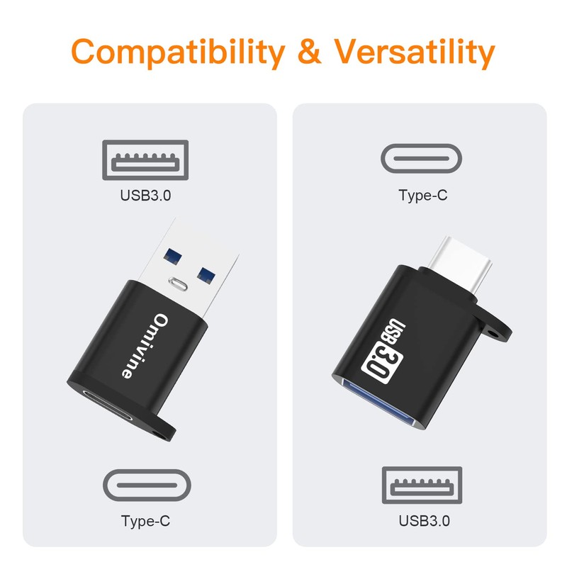 Omivine USB to USB C Adapter, USB C to USB