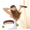 Gatuida 1Pc Thickened Verawood Massage Comb Moon Shape Carved Hair