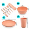 OMNIRA Unbreakable Wheat Straw Dinnerware Set for 4 (32 PCS)