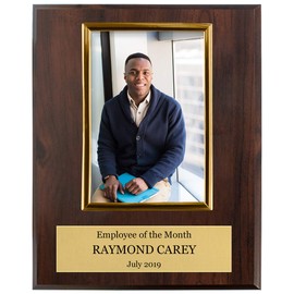 Customized Employee of the Month and Employee of the Year Awards (8 x 10" Photo Plaque)