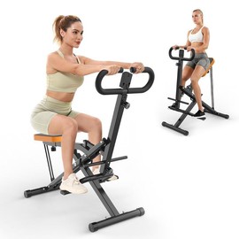 Squat Machine for Home, Adjustable 4 Resistance Bands,Rodeocore Exercise Machine, Ride & Rowingmachine for Botty Glutes Butt Thighs, Foldable 330LBS, Abback/Leg Press Hip Thrust Christmas Gift Does not apply - Color: Black