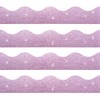 FOBSME 100 Feet Glitter Shine Scalloped Borders Trim Bulletin Board