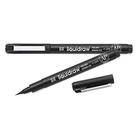 Liquidraw Brush Pens Black Calligraphy Drawing Pens Waterproof Fineliner For Artists, Architects, Handwriting, Sketching, Illustrations & Lettering