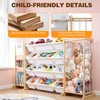 MICZG Kids Toy Storage Organizer with Bookshelf & Stuffed Animal