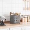 EKNITEY Rotating Utensil Caddy Countertop - Higher Raised Cutlery Caddy